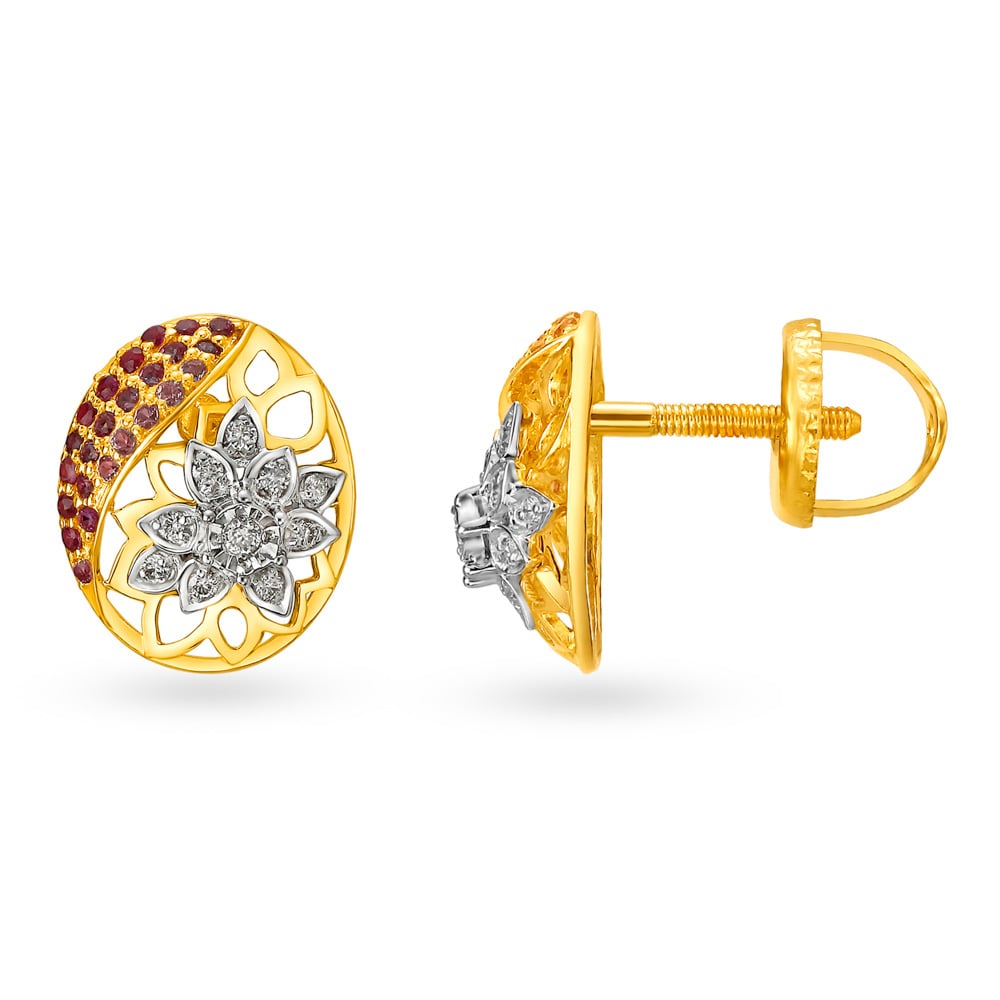 Valeria Floral Pendant Earrings Set,,hi-res image number null