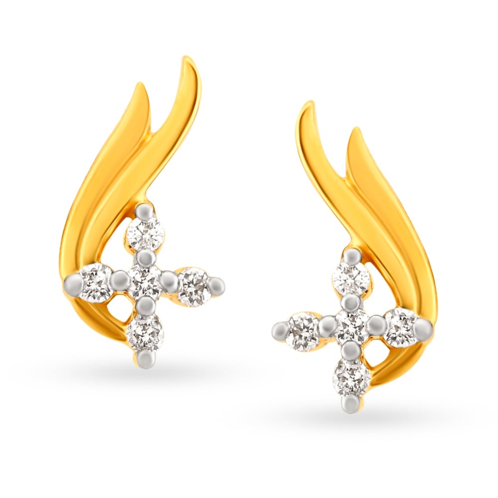

Lilium Contemporary Diamond Stud Earrings