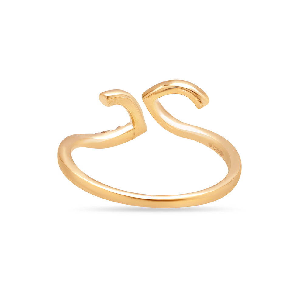 14KT Yellow Gold Disjointed Charm Diamond Ring,,hi-res image number null