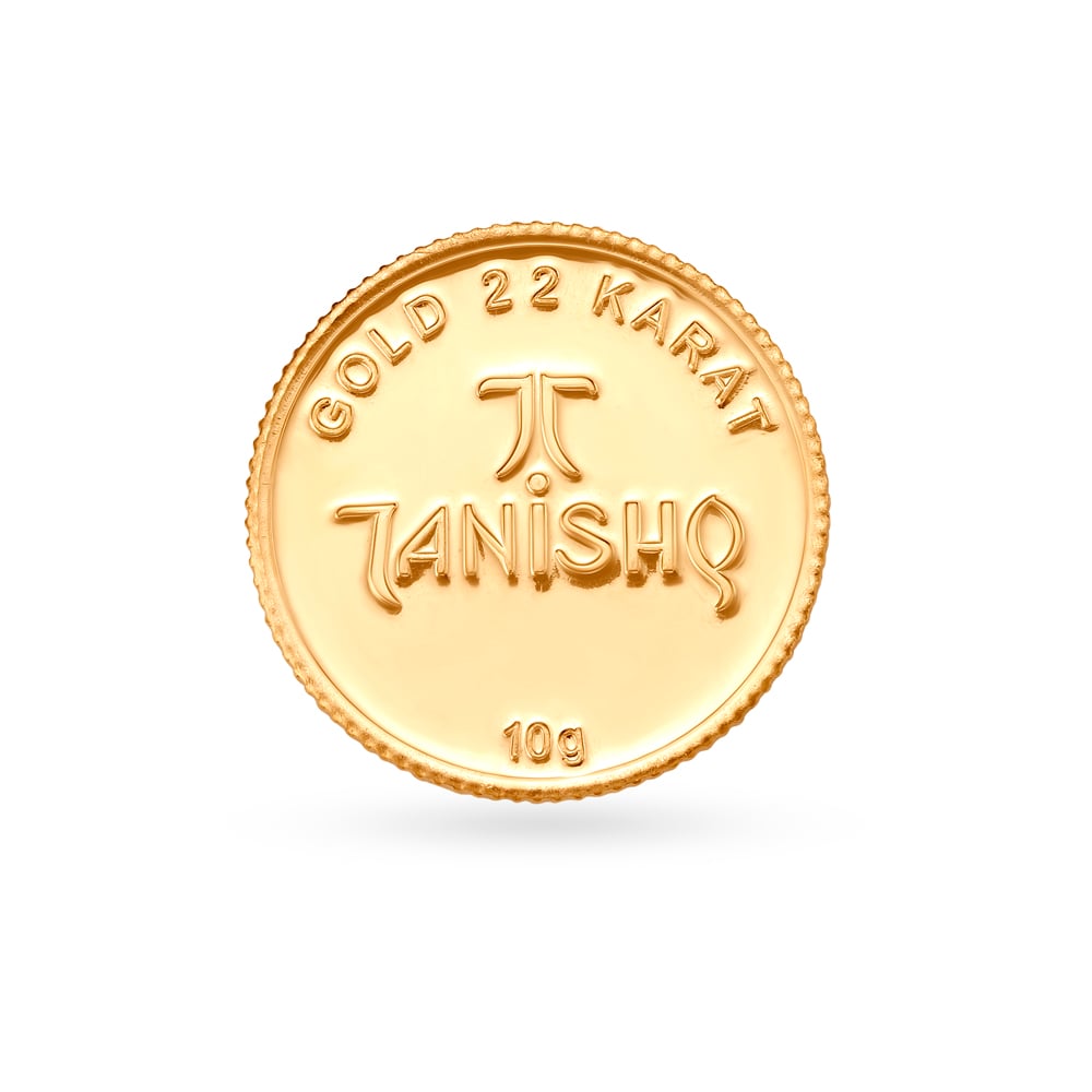 10 gram 22 Karat Gold Coin with Ek Onkar Satnam design,,hi-res image number null