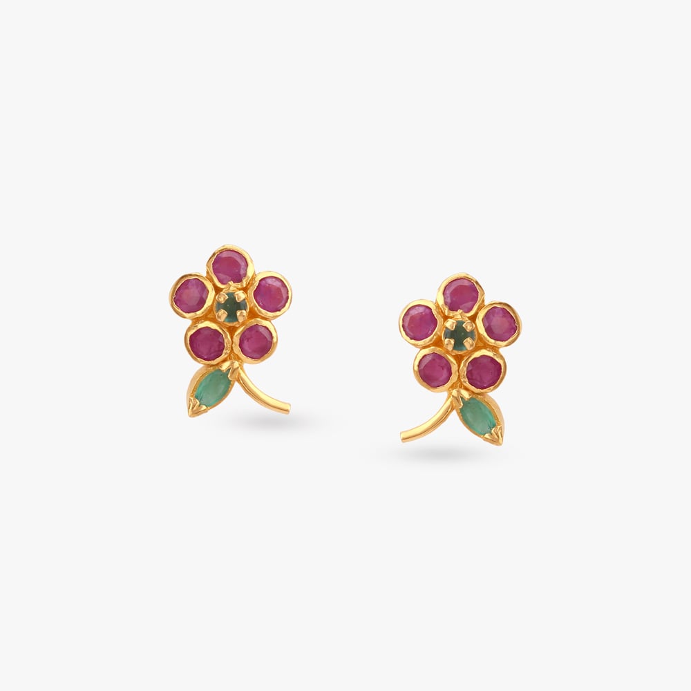 Floral Touch Stud Earrings,,hi-res image number null