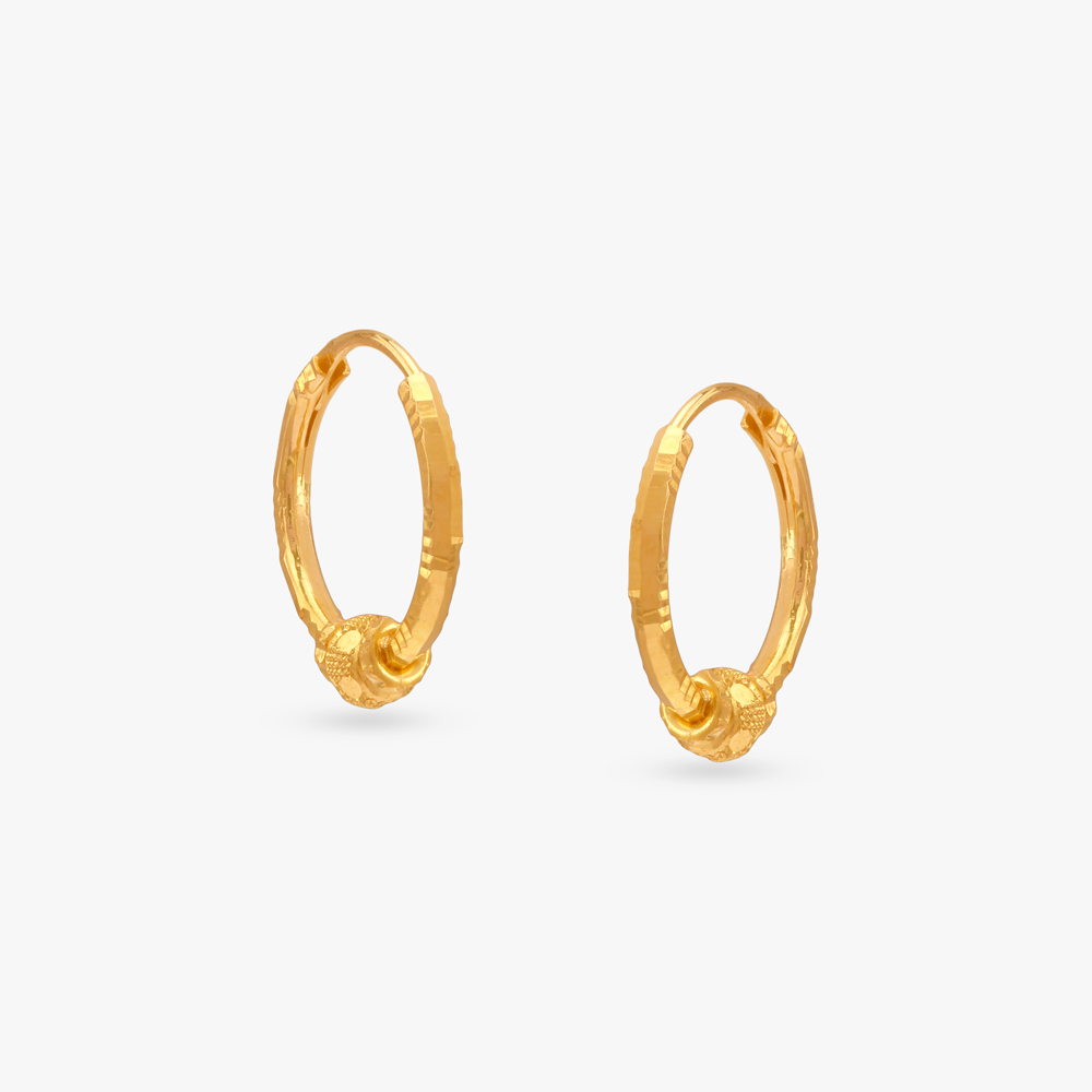 

Spark Arc Gold Hoop Earrings