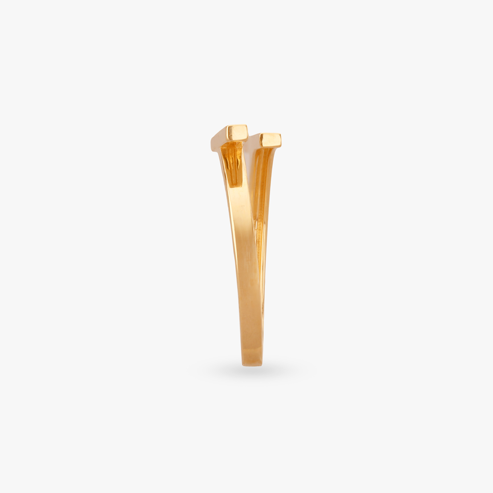 Linear Luxe Gold Finger Ring,,hi-res image number null
