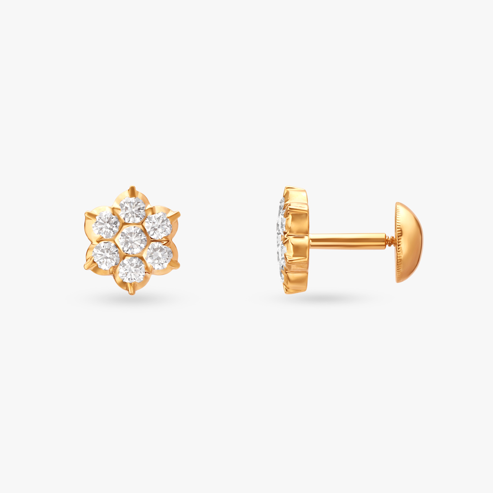 Timeless Blossom Diamond Stud Earrings,,hi-res image number null