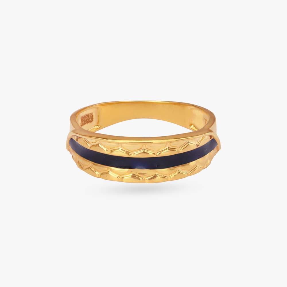 

Midnight Edge Gold Ring For Men