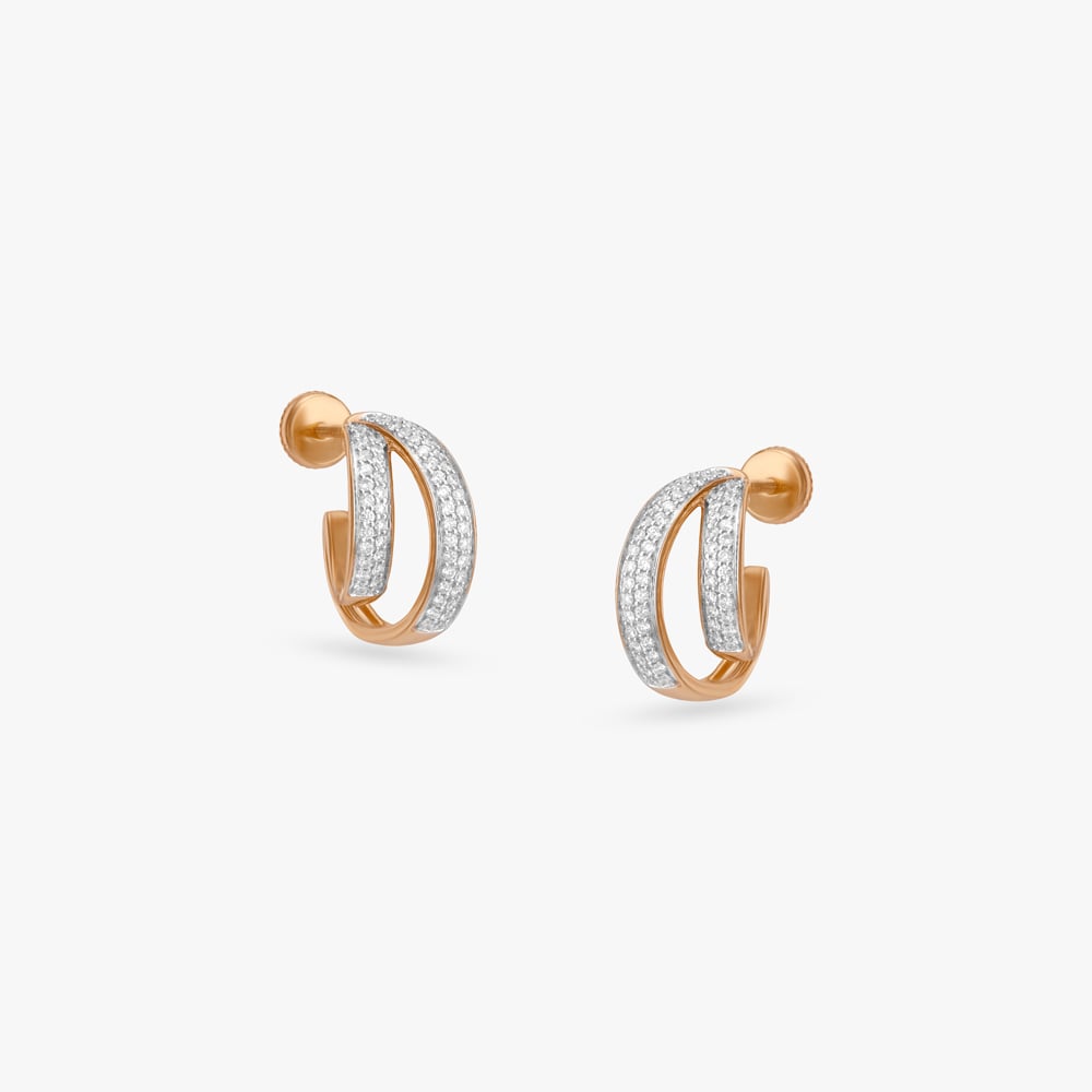 

Sculpted Curve Diamond Stud Earrings