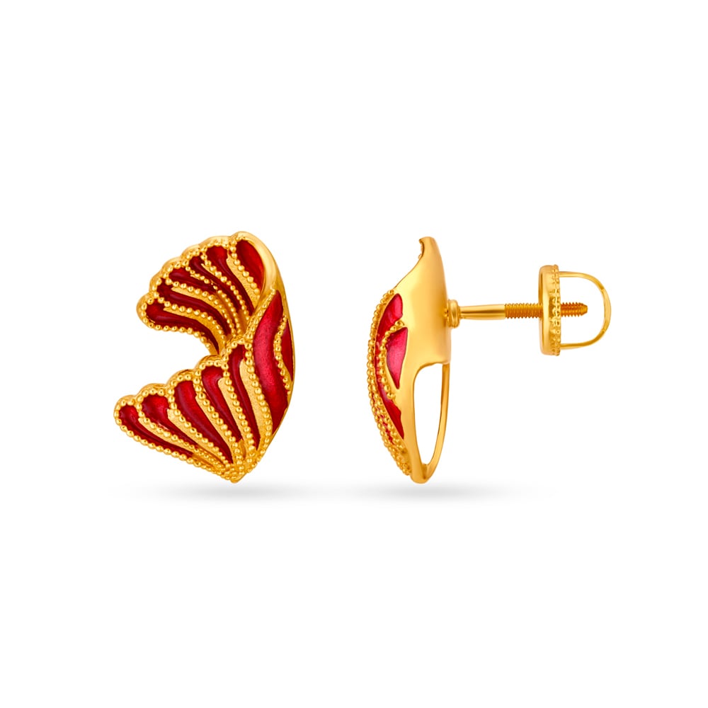 Charming Gold Stud Earrings,,hi-res image number null