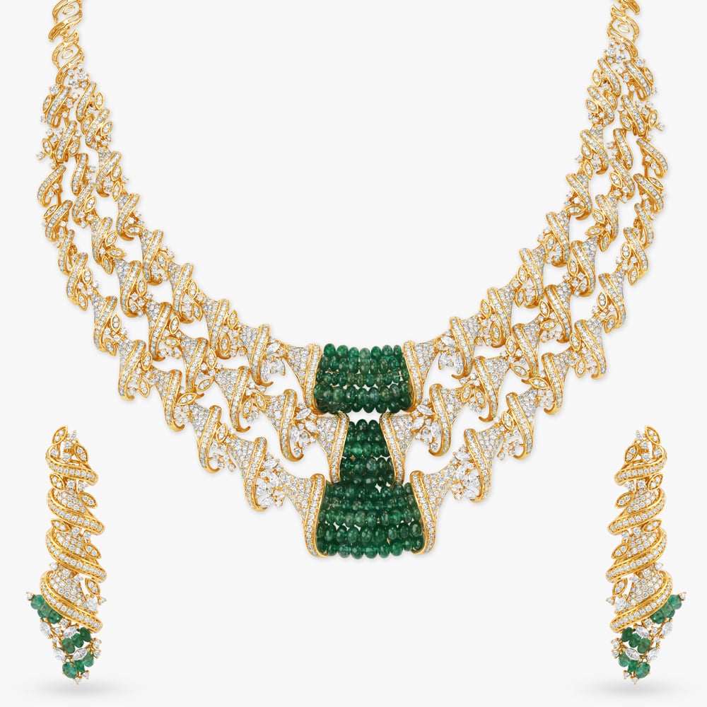 Verdant Vibration Diamond Necklace Set,,hi-res image number null