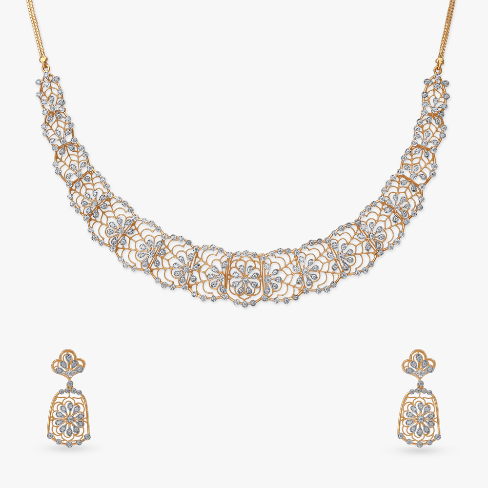 Laced Reverie Diamond Necklace Set,,hi-res image number null