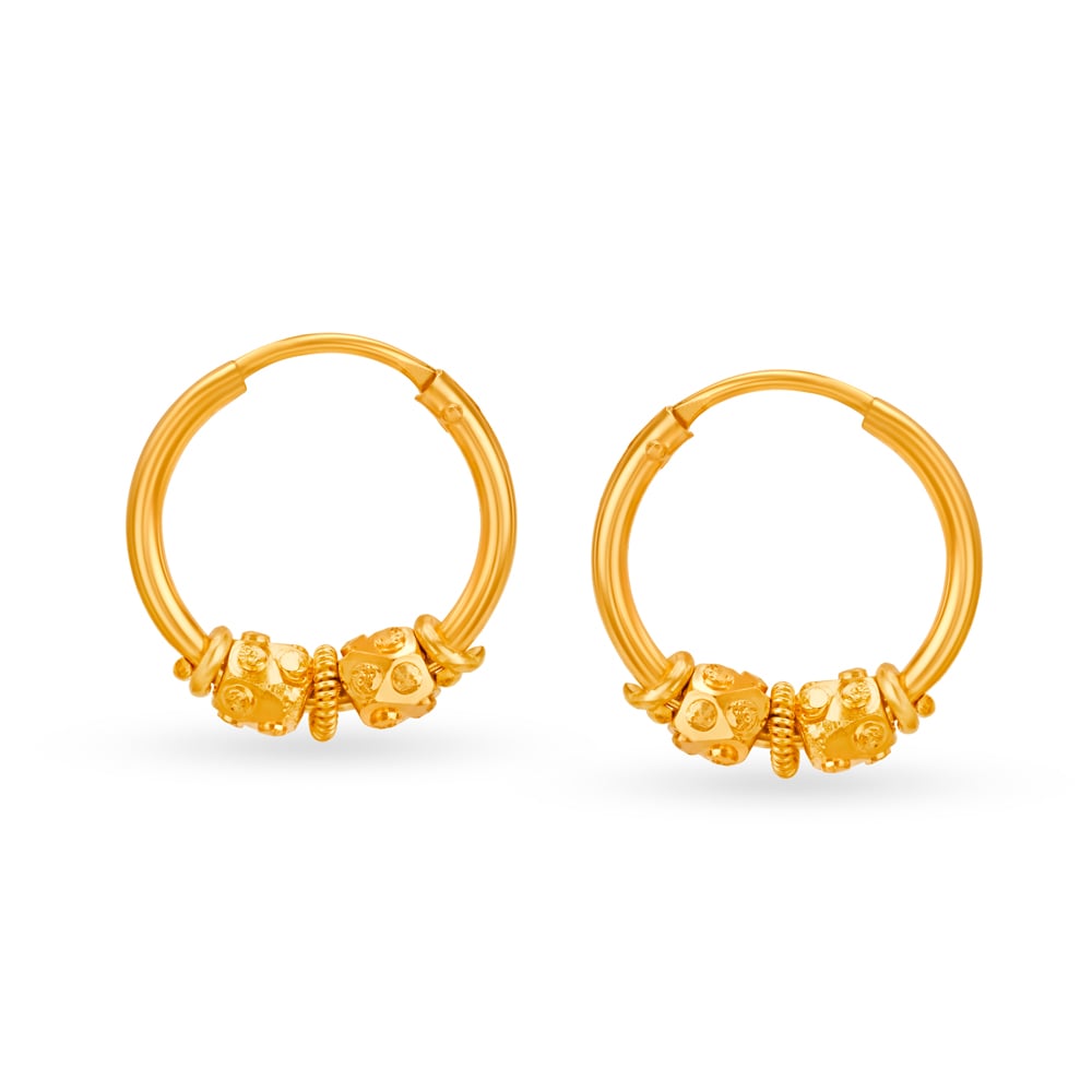Rajkot Bali Gold Hoop Earrings,,hi-res image number null