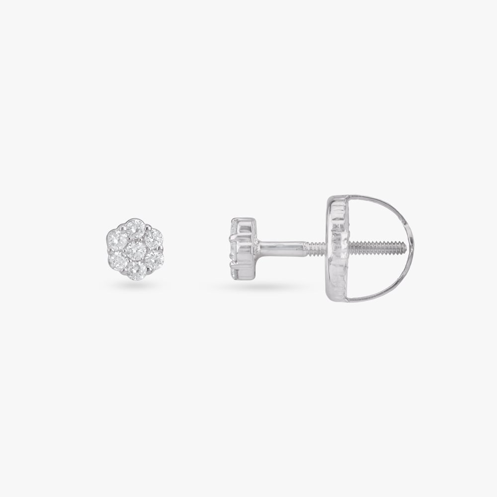 Radiant Cluster Diamond Stud Earrings,,hi-res image number null