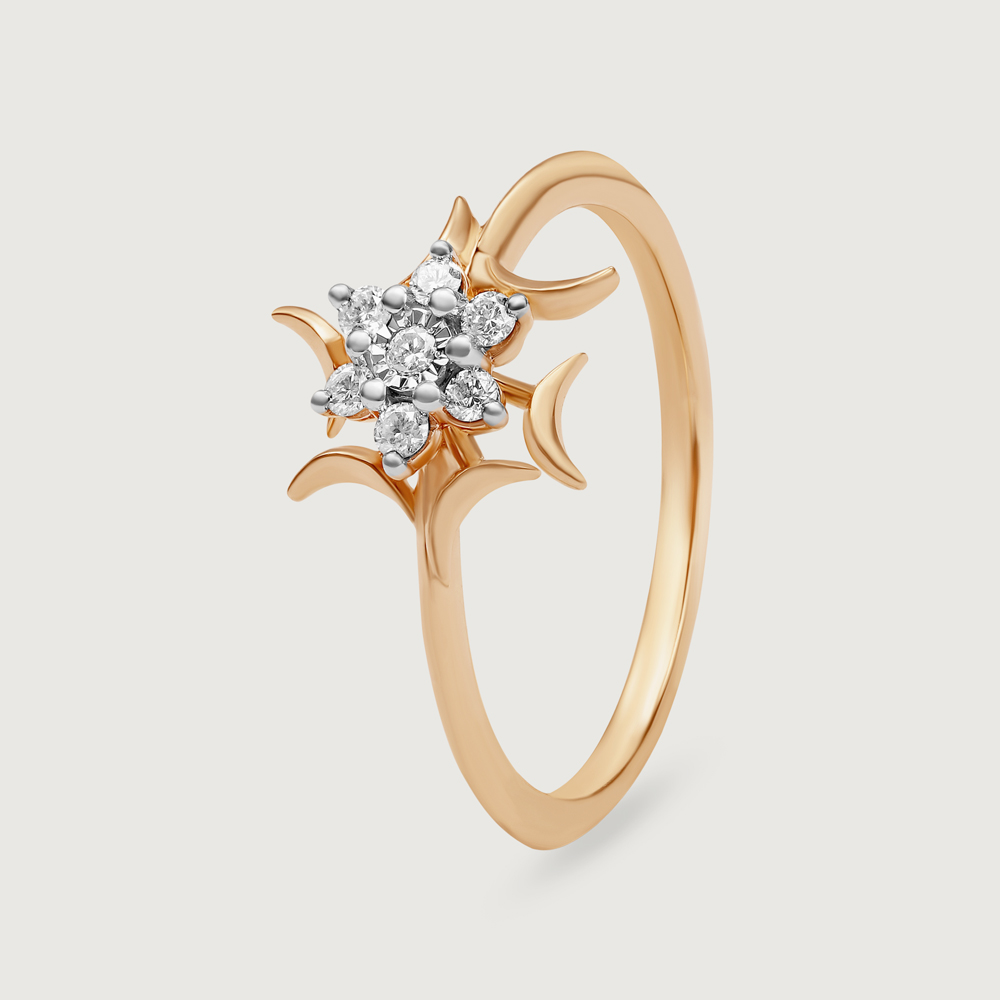 Supernova Shine 14KT Diamond Finger Ring,,hi-res image number null