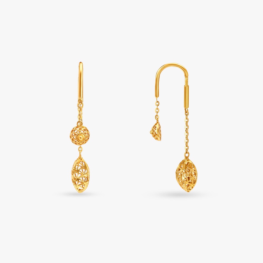 Sleek Elegance Sui Dhaga Earrings,,hi-res image number null