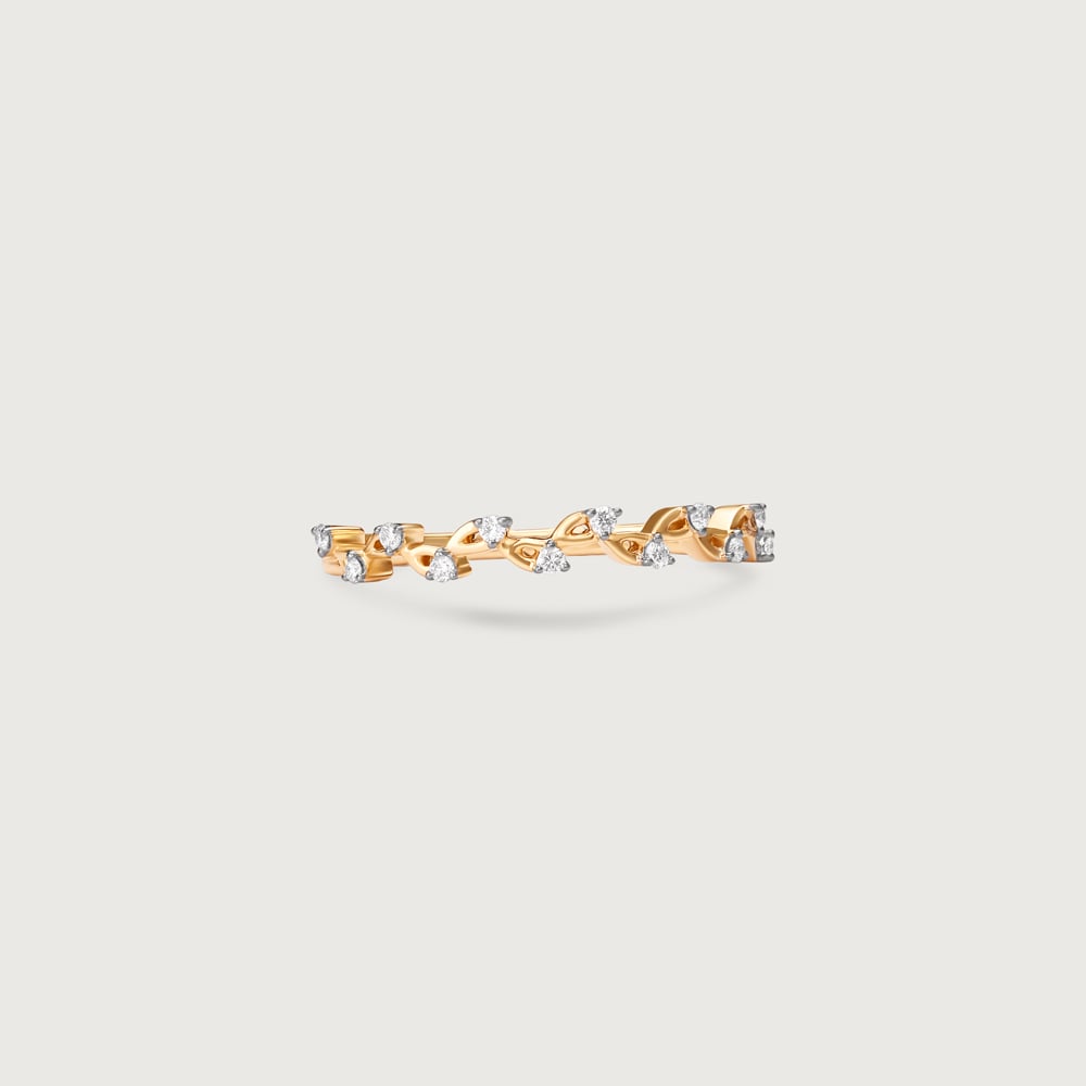 Whimsical Vine Gold & Diamond Finger Ring,,hi-res image number null