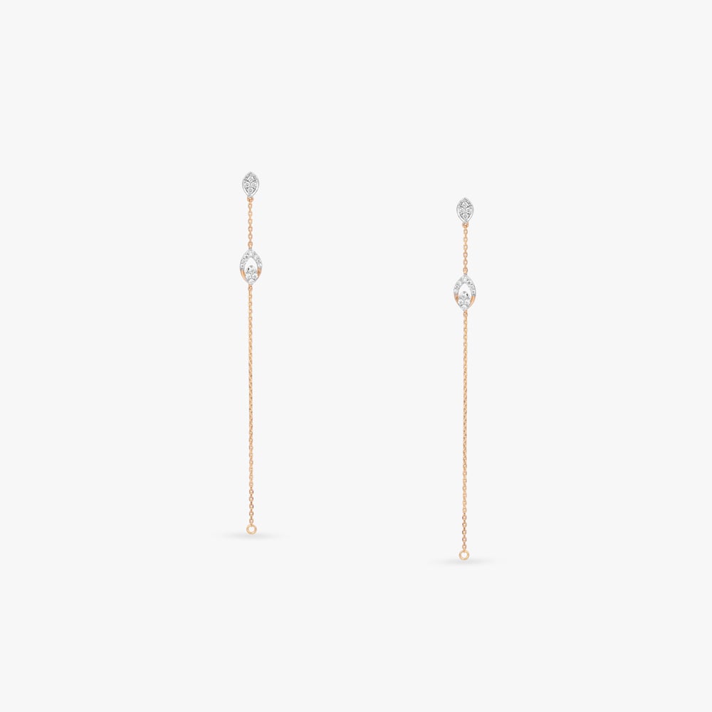 Twin Stream Diamond Drop Earrings,,hi-res image number null