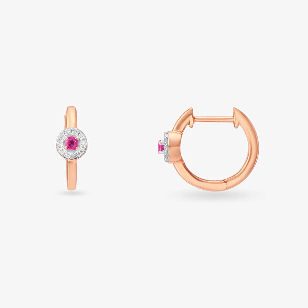 Chic Radiance Diamond Hoop Earrings,,hi-res image number null