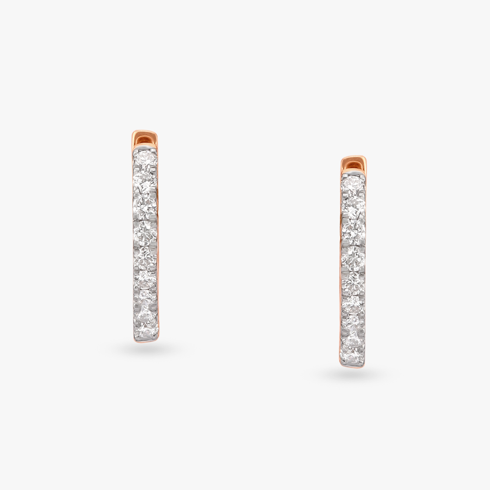 Linear Luminescence Diamond Hoop Earrings,,hi-res image number null