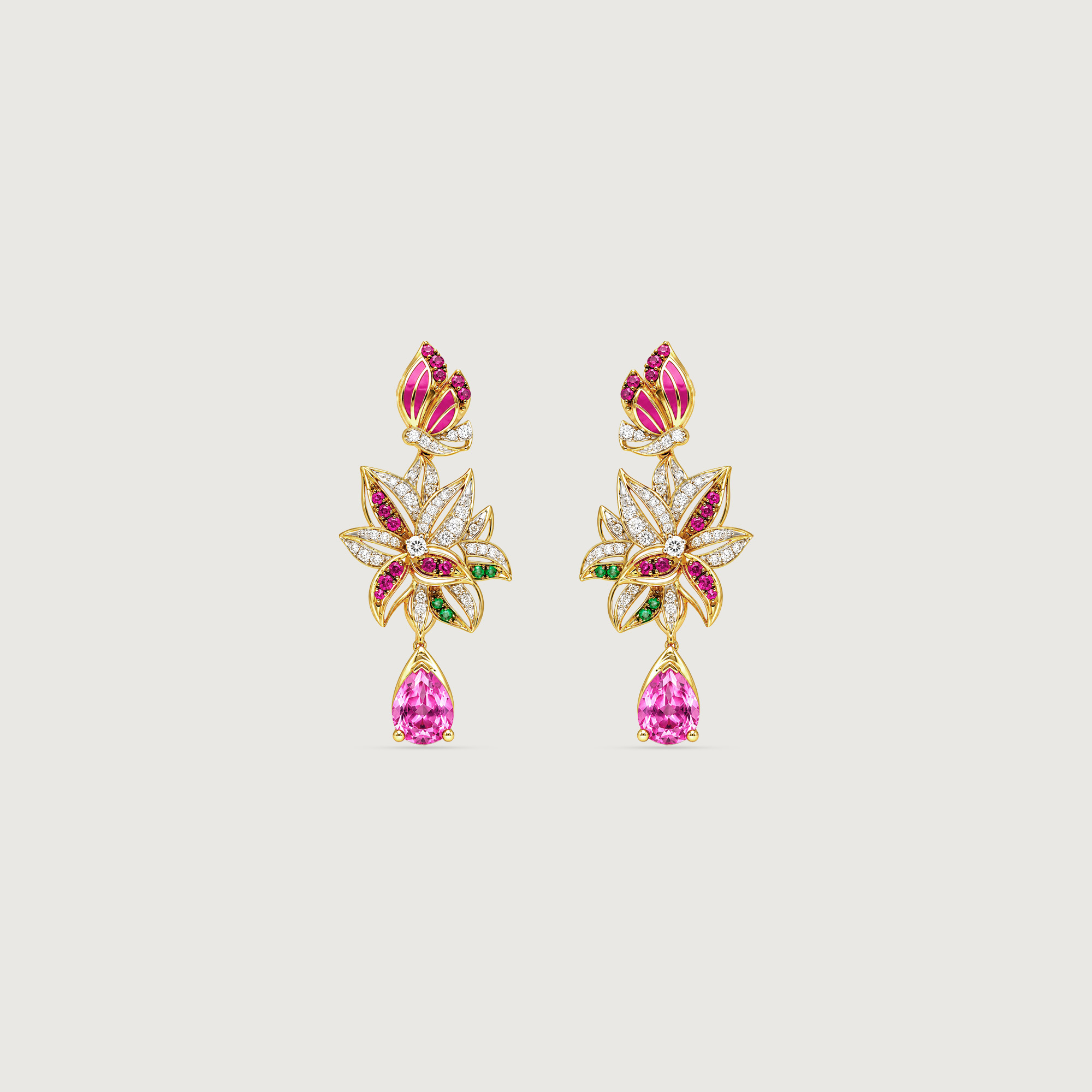 Blossoming Radiance Diamond Drop Earrings,,hi-res image number null