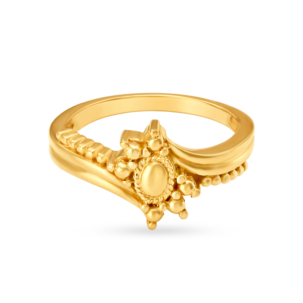 Alluring Gold Beaded Finger Ring,,hi-res image number null