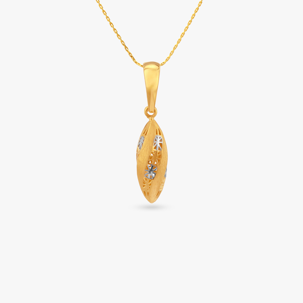 Veil Bloom Gold Pendant and Earring Set,,hi-res image number null