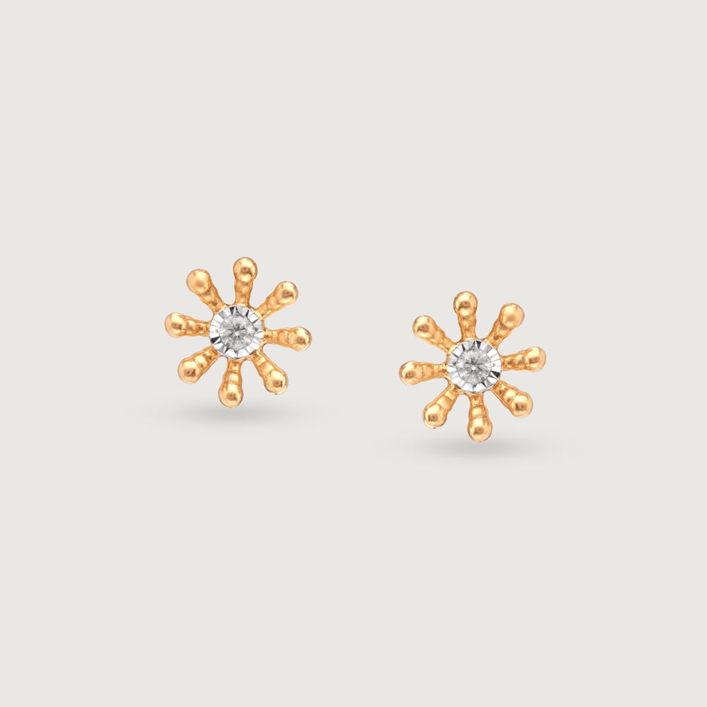 Spring Daisy Diamond Stud Earrings,,hi-res image number null