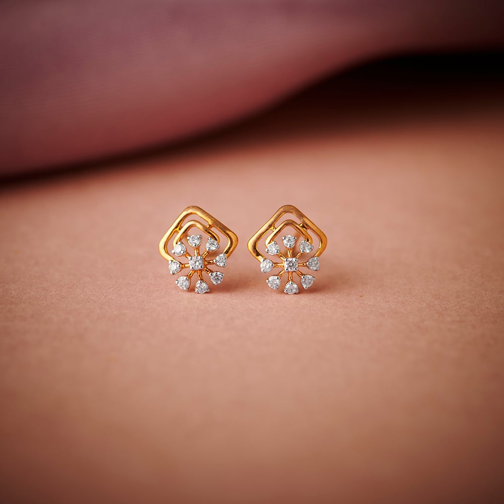 Subtle Diamond Stud Earrings