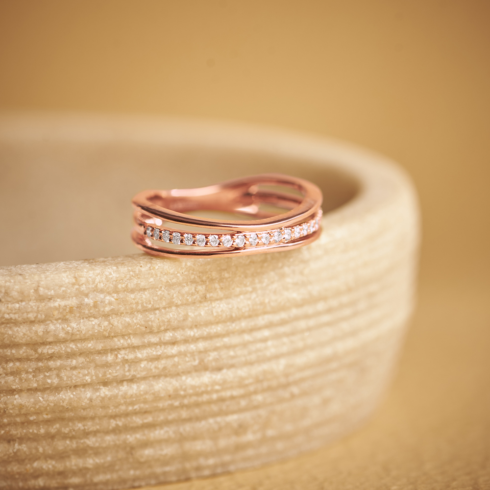 Enticing Crossover Diamond Ring,,hi-res image number null