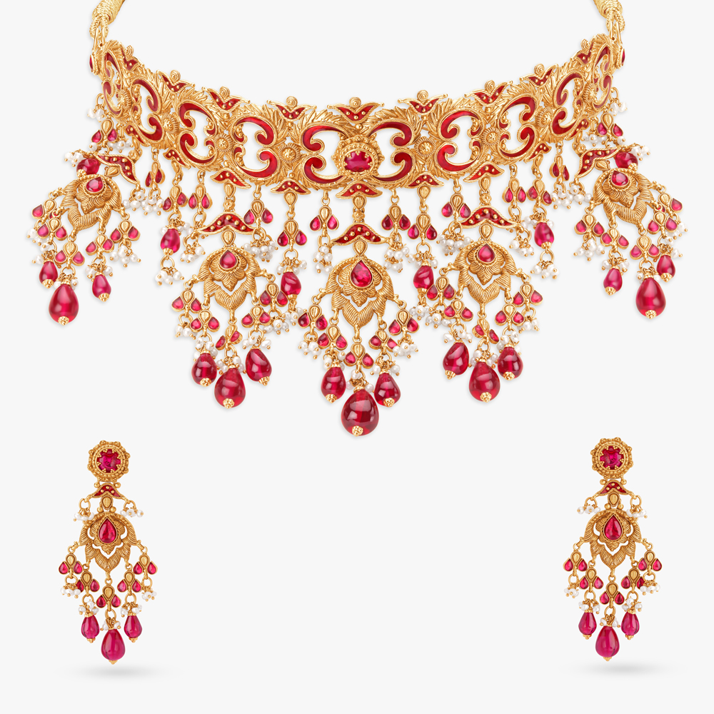 Royal Grandeur Gold Necklace Set,,hi-res image number null