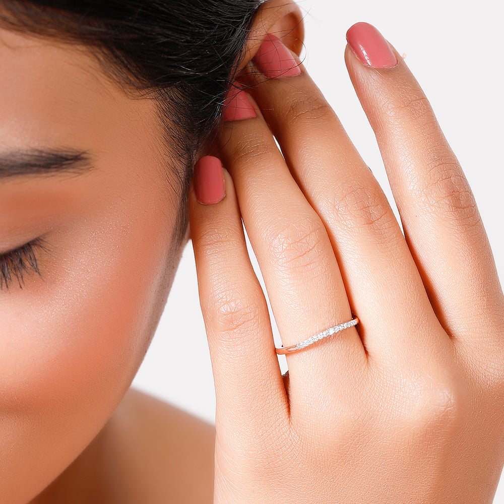 14KT Rose Gold Forever Yours Diamond Finger Ring,,hi-res image number null
