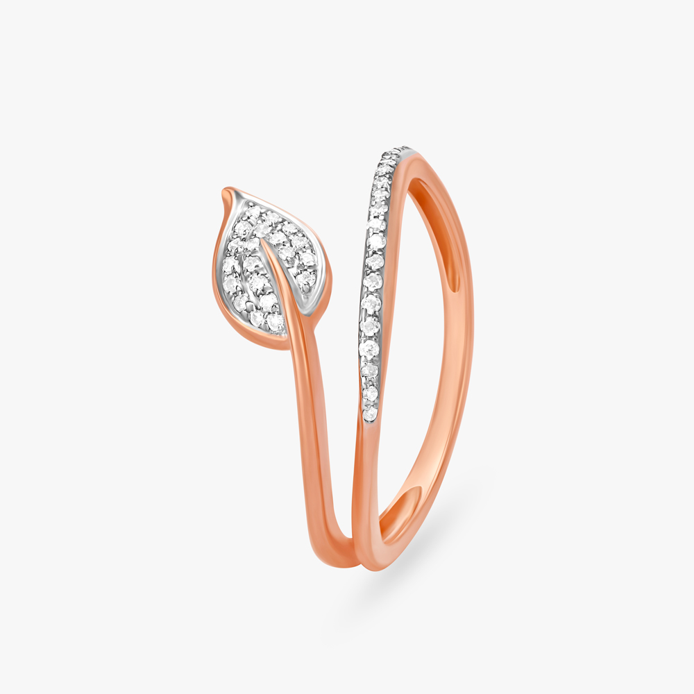 Classy Leafy Diamond Ring,,hi-res image number null