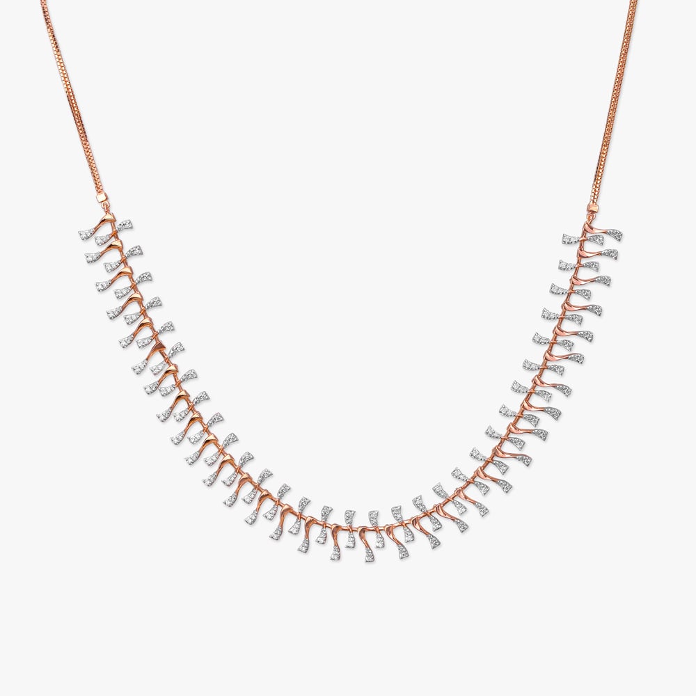 Sparkling Twist Diamond Necklace Set,,hi-res image number null
