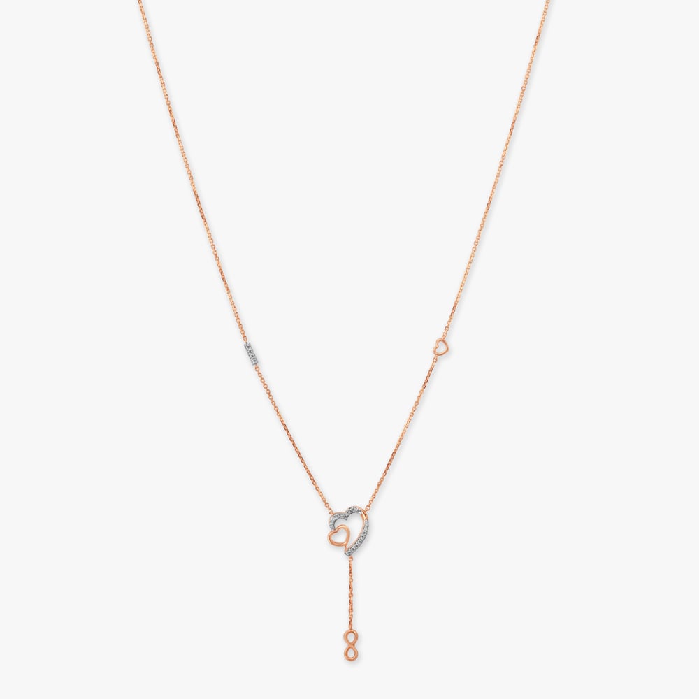 Infinity Heart Diamond Necklace,,hi-res image number null