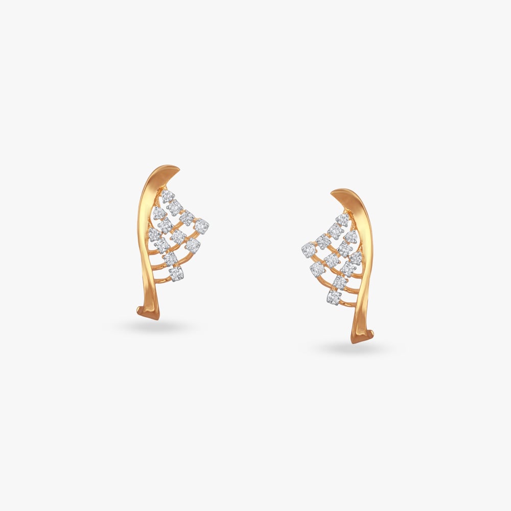 

Sparkling Flow Diamond Stud Earrings