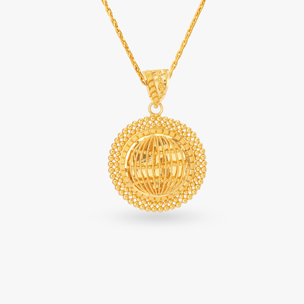 Graceful Gold Pendant,,hi-res image number null