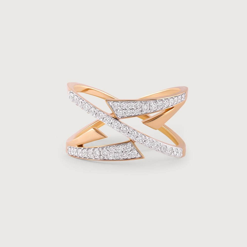 Disco Pulse Gold & Diamond Finger Ring,,hi-res image number null