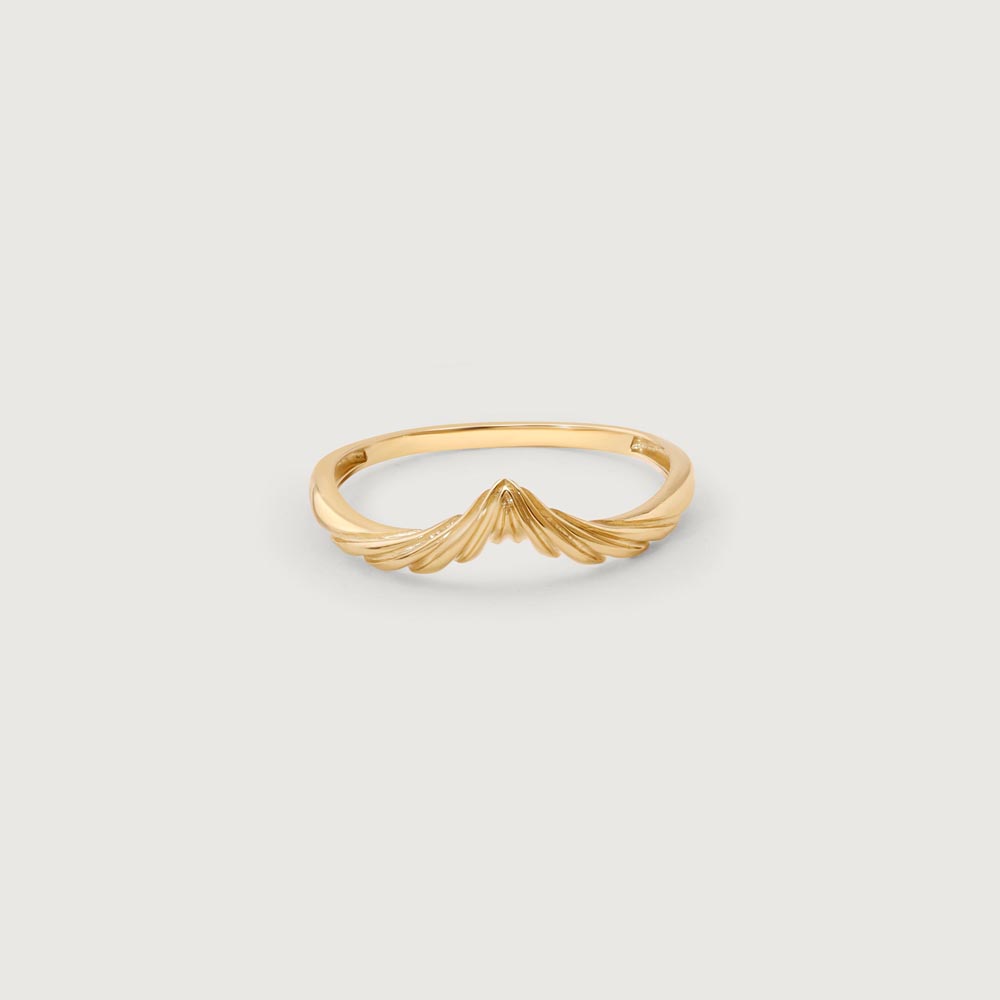 Wavy Charm Gold Ring,,hi-res image number null