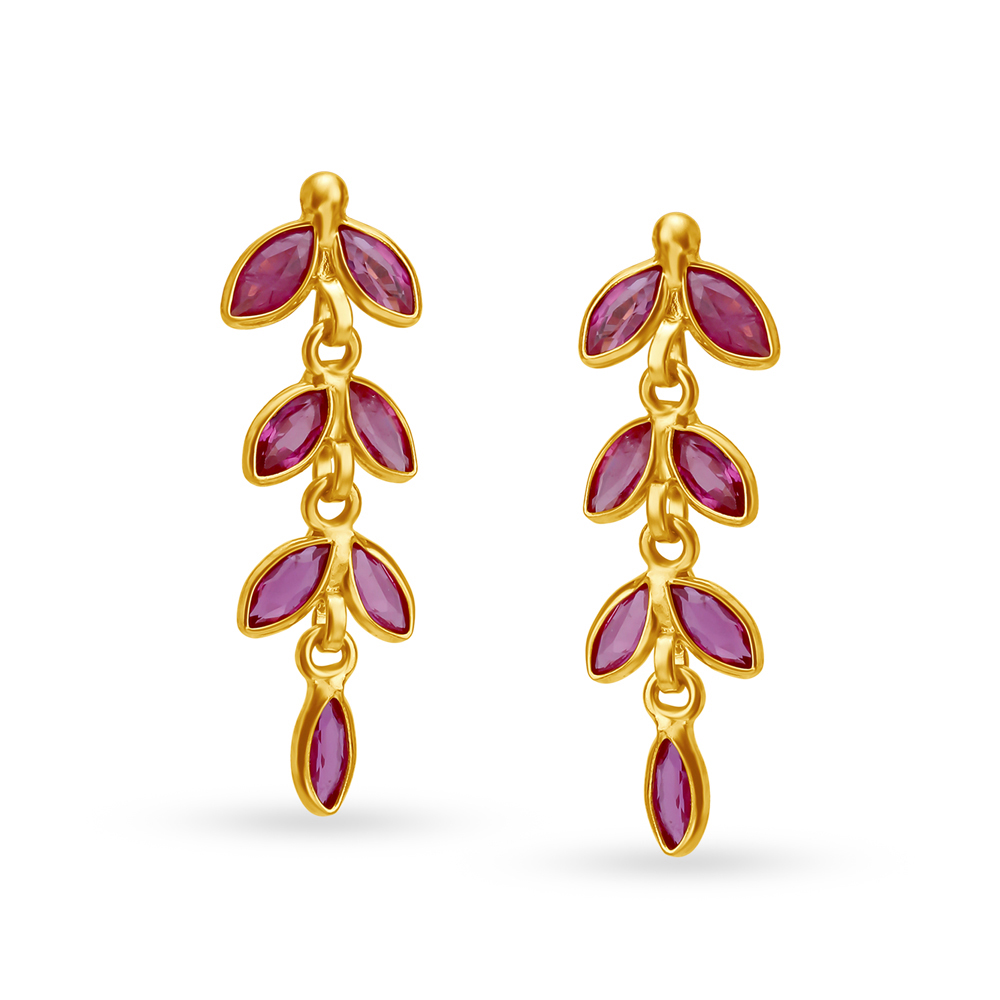Mona Ruby Pendant Earrings Set,,hi-res image number null