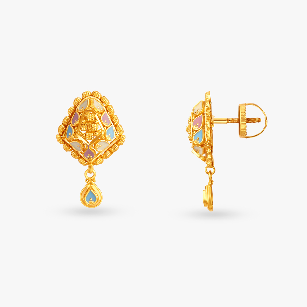Filigree Gold Pendant and Earrings Set,,hi-res image number null