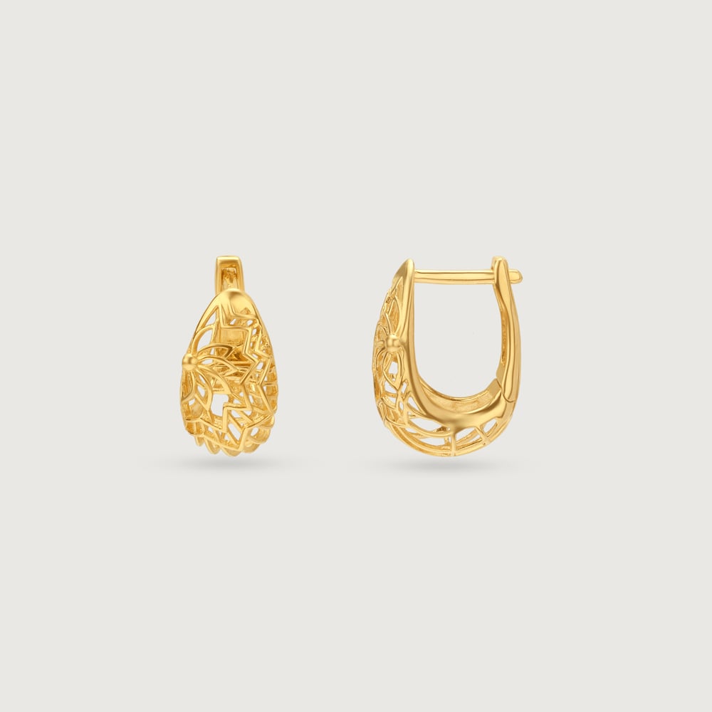 Radiant Filigree Gold Hoop Earrings,,hi-res image number null