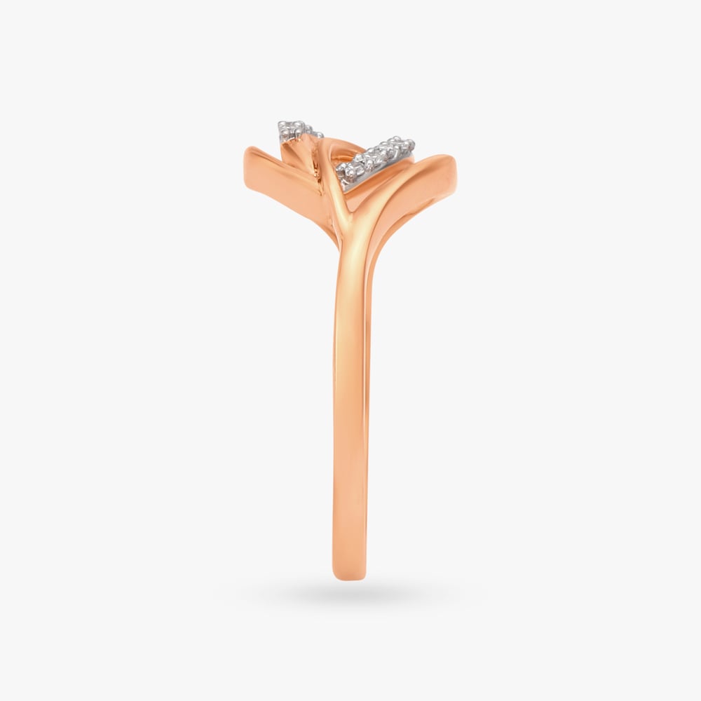 Leaf-Inspired Diamond Finger Ring,,hi-res image number null