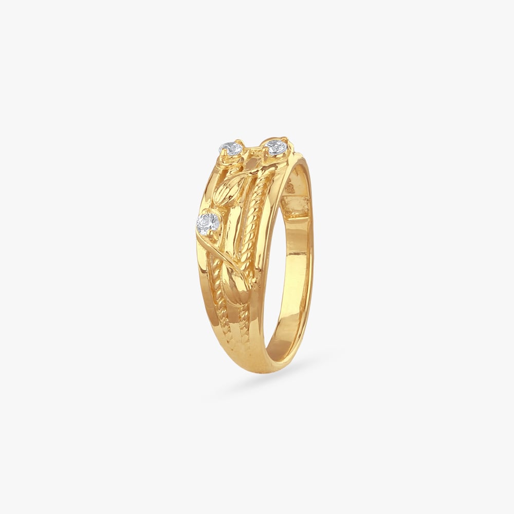 Braided Glint Gold Ring,,hi-res image number null