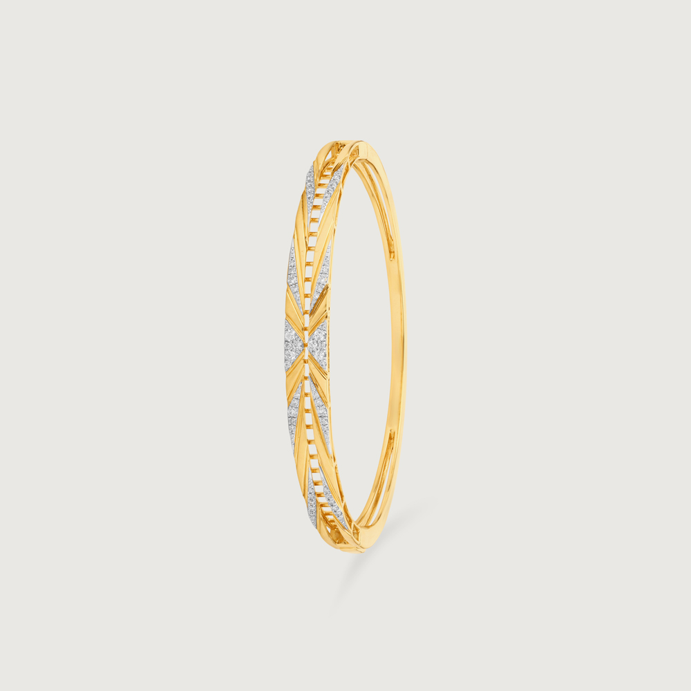 Sunflare Crisscross Diamond Bangle,,hi-res image number null