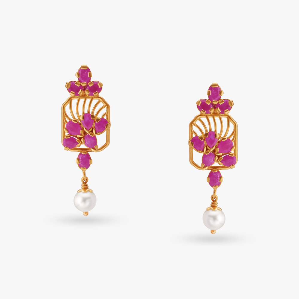 Luxe Gold Pendant with Chain and Earrings Set,,hi-res image number null