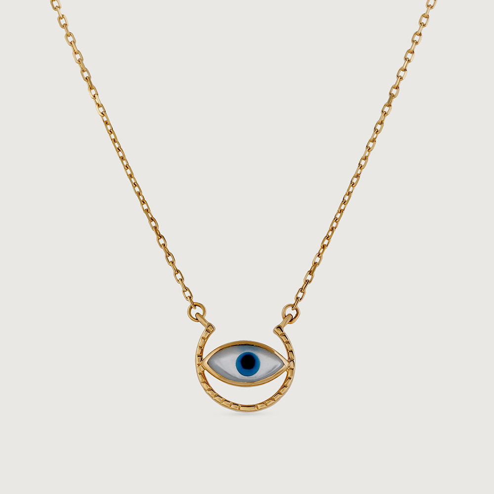 Celestial Vision Evil Eye Gold Pendant with Chain,,hi-res image number null