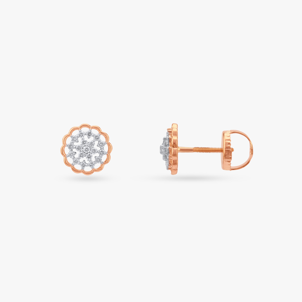 Bloom Burst Diamond Stud Earrings,,hi-res image number null