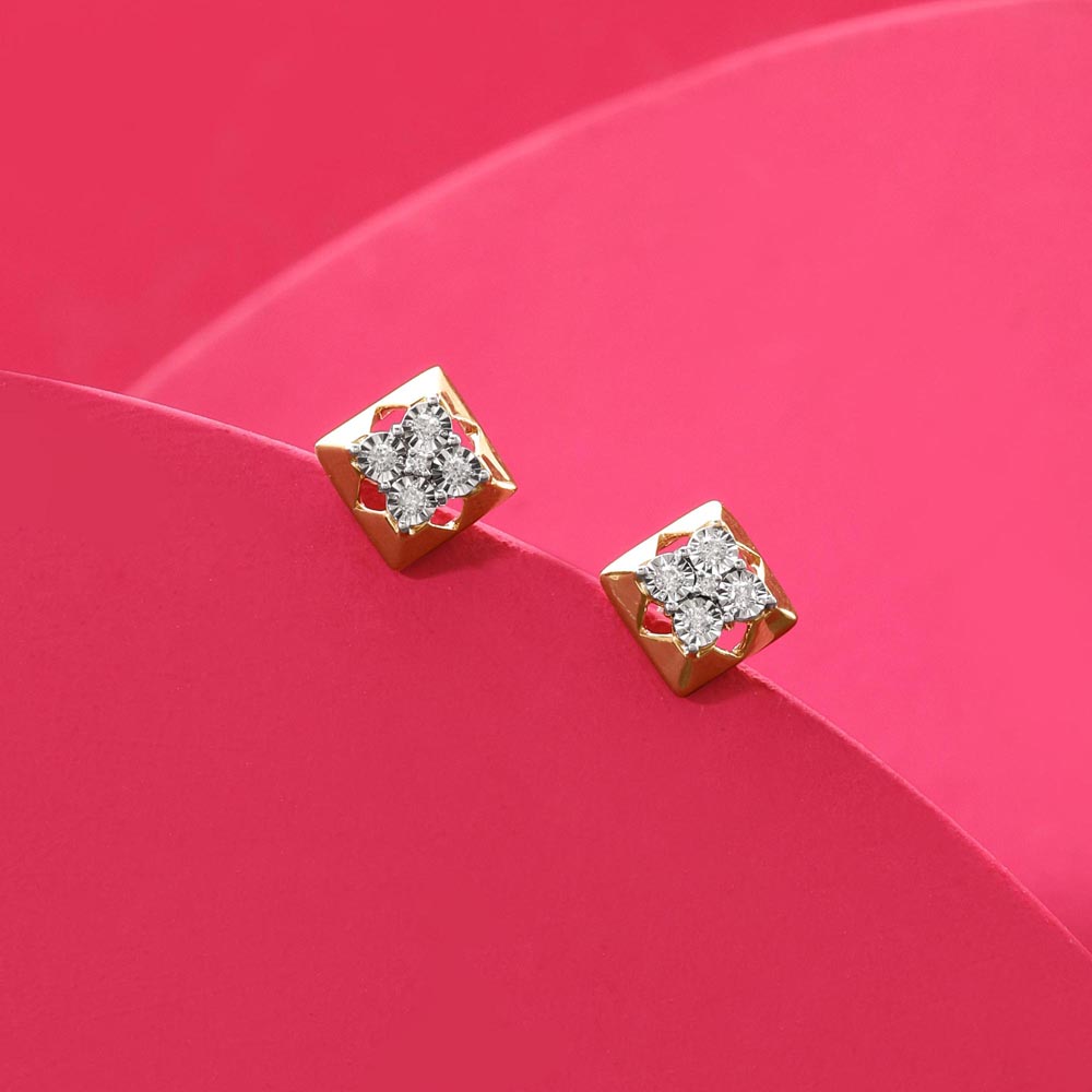 Arch Gleam Diamond Stud Earrings,,hi-res image number null