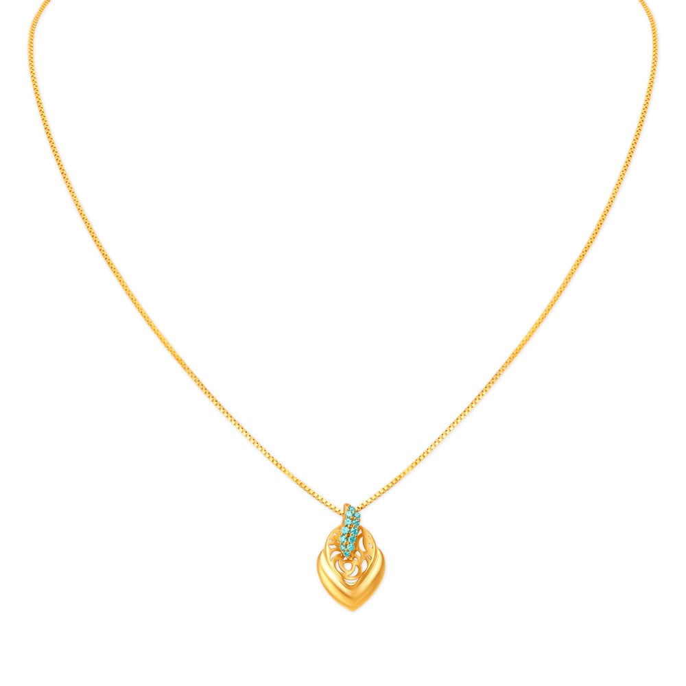 Elegant Leafy Pendant with Chain,,hi-res image number null