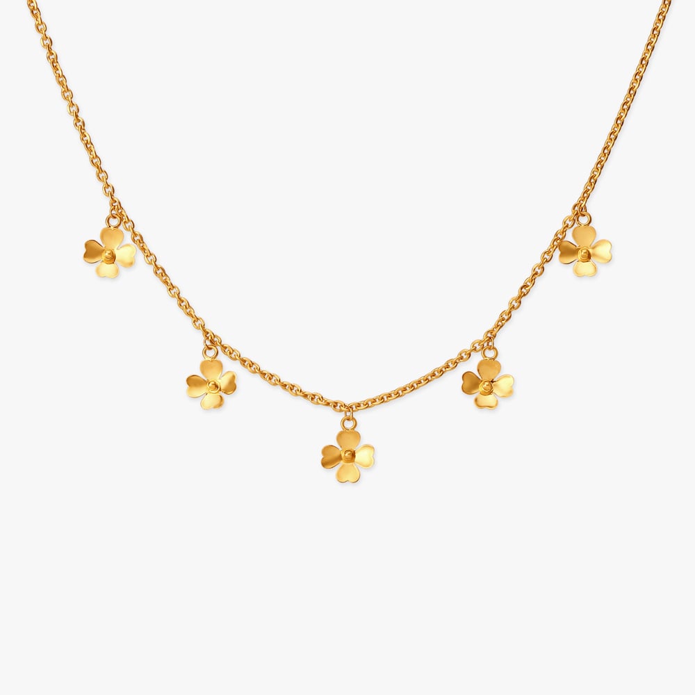 Golden Blossom Pendant with Chain,,hi-res image number null