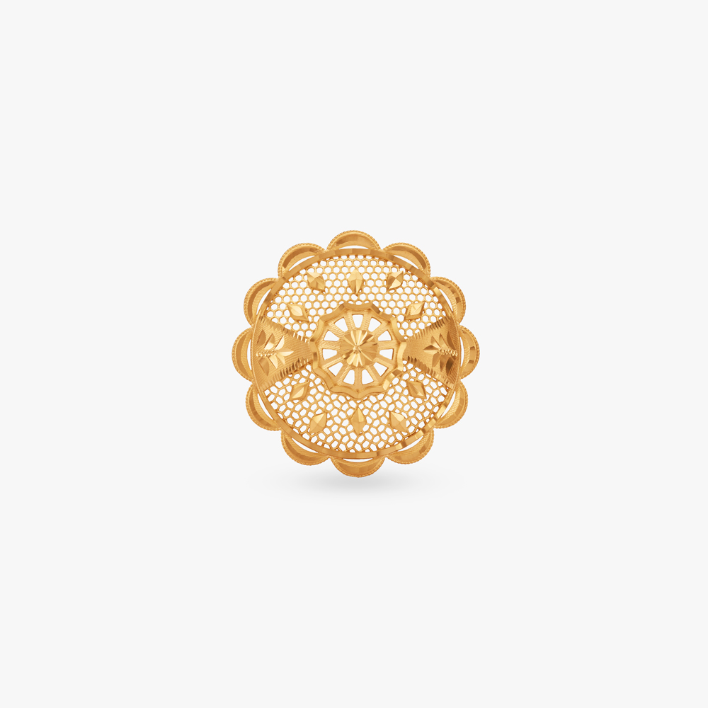 Sunburst Filigree Gold Ring,,hi-res image number null