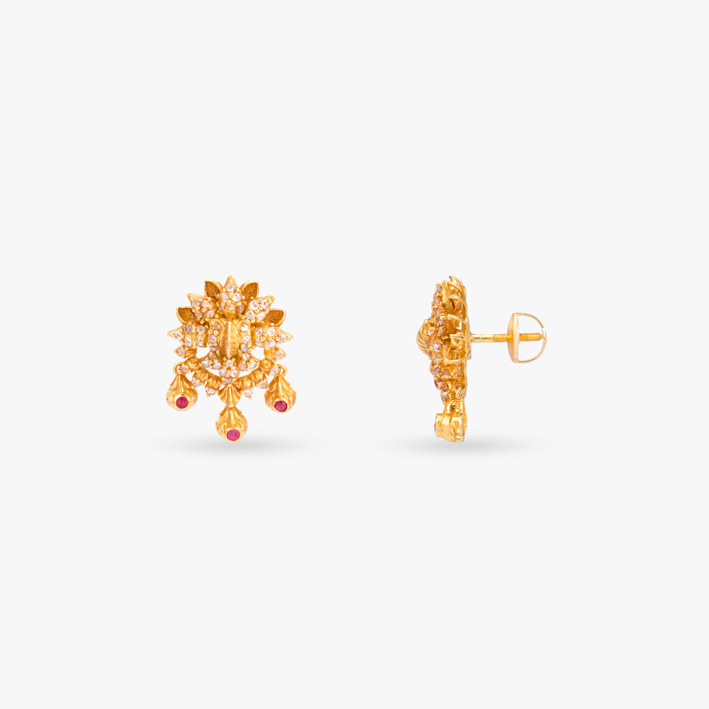 Crested Vine Gold Necklace Set,,hi-res image number null